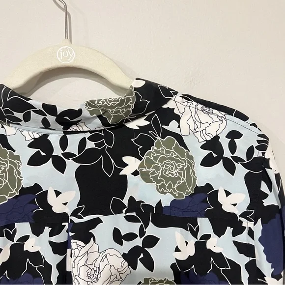 Equipment Daphne Button Down Blouse In Cool Breeze Multi - Picture 10 of 10